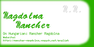 magdolna mancher business card